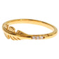 Nialaya Gold Clear CZ 925 Silver Ring