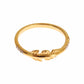 Nialaya Gold Clear CZ 925 Silver Ring