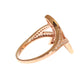 Nialaya Womens Clear CZ Gold 925 Silver Ring