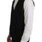 Dolce & Gabbana Black Solid Wool Silk Vest