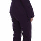 BENCIVENGA Purple Striped Stretch Coat Blazer Pants Suit