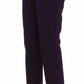 BENCIVENGA Purple Striped Stretch Coat Blazer Pants Suit