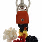 Dolce & Gabbana Multicolor Raffia Leather Clasp Finder Chain Keyring