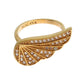 Nialaya Womens Clear CZ Gold 925 Silver Authentic Ring