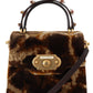 Dolce & Gabbana Brown Giraffe Crossbody Purse Borse WELCOME Purse