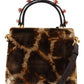 Dolce & Gabbana Brown Giraffe Crossbody Purse Borse WELCOME Purse