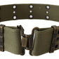 Ermanno Scervino Green 100% Cotton Rustic Bronze Buckle Belt