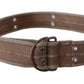 Dolce & Gabbana Beige Leather Logo Belt Sling Cintura Buckle Belt