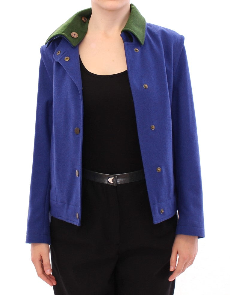 Andrea Incontri Habsburg Blue Green Wool Jacket Coat