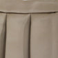 Andrea Incontri Brown Silk Solid Mini Pleated Skirt