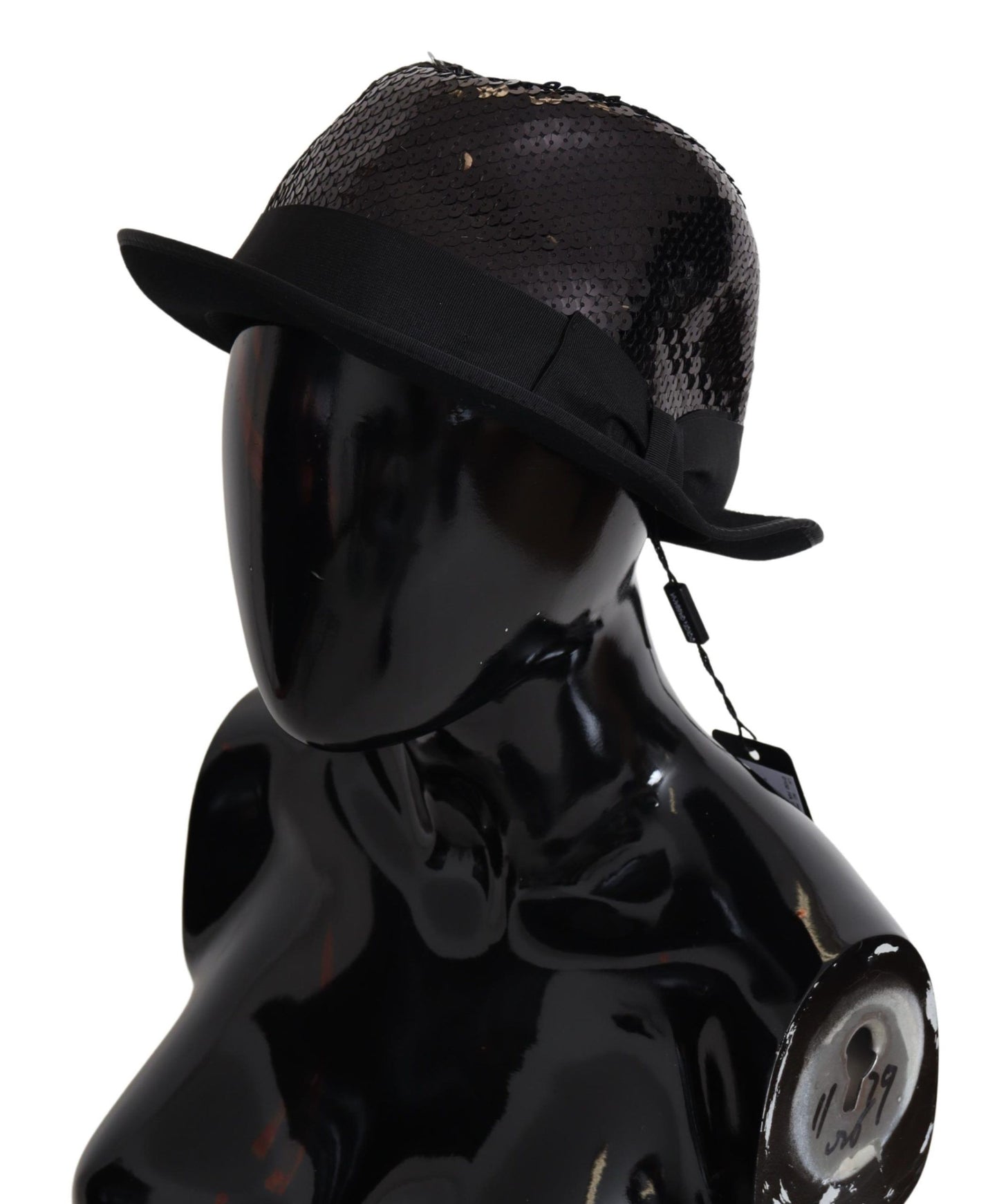 Dolce & Gabbana Black Sequin Fedora Capello Hat