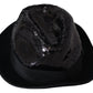 Dolce & Gabbana Black Sequin Fedora Capello Hat