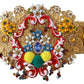 Dolce & Gabbana Embellished Floral Crystal Wide Waist Carretto Belt