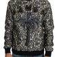 Dolce & Gabbana Gray Multicolor SAMBA Jacquard Palmtree Pullover Sweater