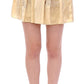 Andrea Incontri Beige Floral Embroidery Mini Skirt