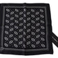 Dolce & Gabbana Black Patterned Square Scarf  Silk  Handkerchief