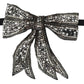 Dolce & Gabbana Silver Crystal Beaded Sequined Catwalk Necklace Bowtie