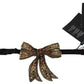 Dolce & Gabbana Elegant Gold Silk Embellished Bowtie