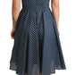 Dolce & Gabbana Blue Dotted Cotton A-Line Gown Dress