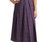 Dolce & Gabbana Purple Striped Cotton A-Line Stretch Dress