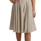 Dolce & Gabbana Beige Polka Dotted Cotton A-Line Dress