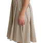 Dolce & Gabbana Beige Polka Dotted Cotton A-Line Dress