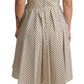 Dolce & Gabbana Beige Polka Dotted Cotton A-Line Dress