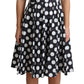 Dolce & Gabbana Blue Polka Dotted Cotton A-Line  Dress