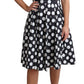 Dolce & Gabbana Blue Polka Dotted Cotton A-Line  Dress