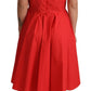 Dolce & Gabbana Elegant Red Polka Dotted A-Line Sleeveless Dress