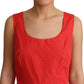 Dolce & Gabbana Elegant Red Polka Dotted A-Line Sleeveless Dress