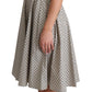 Dolce & Gabbana Beige Polka Dotted Cotton A-Line Dress