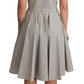 Dolce & Gabbana Beige Polka Dotted Cotton A-Line Dress