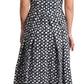 Dolce & Gabbana Elegant Sleeveless Geometric Midi A-Line Dress