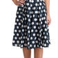 Dolce & Gabbana Blue Polka Dotted Cotton A-Line Dress