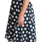 Dolce & Gabbana Blue Polka Dotted Cotton A-Line Dress