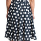 Dolce & Gabbana Blue Polka Dotted Cotton A-Line Dress