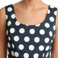 Dolce & Gabbana Blue Polka Dotted Cotton A-Line Dress