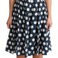 Dolce & Gabbana Blue Polka Dotted Cotton A-Line Dress