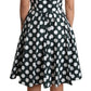 Dolce & Gabbana Green Polka Dotted Cotton A-Line Dress