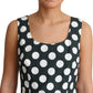 Dolce & Gabbana Green Polka Dotted Cotton A-Line Dress