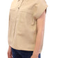 Andrea Incontri Beige Sleeveless Blouse Top