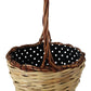 Dolce & Gabbana Beige Wood Wicker Rattan Basket Tote Bag