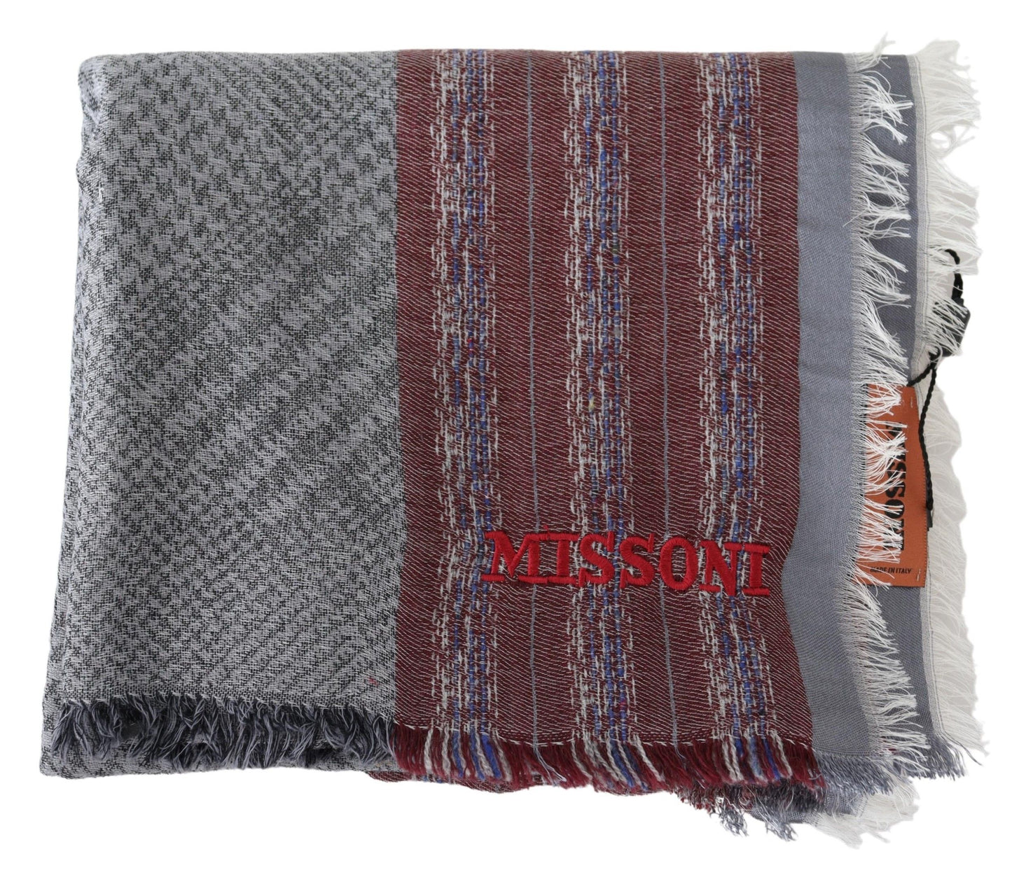 Missoni Multicolor Wool Blend Patterned Unisex Neck Wrap Scarf