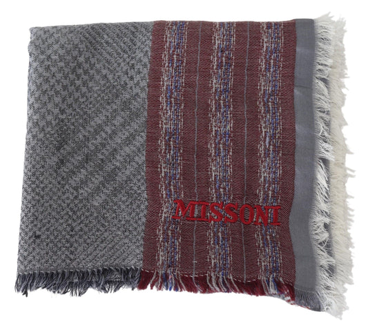 Missoni Multicolor Wool Striped Unisex Neck Wrap Shawl Scarf