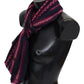 Missoni Black Pink Patterned Wool Unisex Neck Wrap Shawl