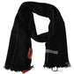 Missoni Black 100% Wool Unisex Neck Wrap Shawl Fringes Scarf