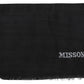 Missoni Gray Wool Unisex Neck Wrap Shawl Fringes Logo Scarf