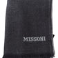 Missoni Black Wool Knit Unisex Neck Wrap Shawl Scarf