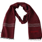 Missoni Red Striped Wool Blend Unisex Neck Wrap Red